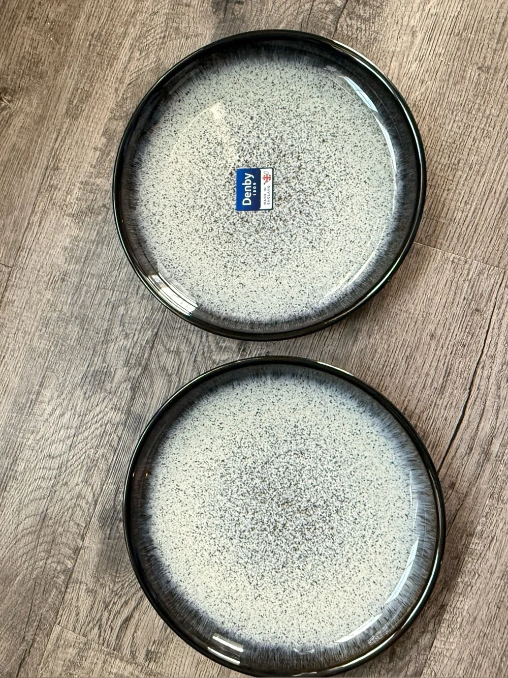 Denby Grey Speckle Glazed Dinner Plate - Grey